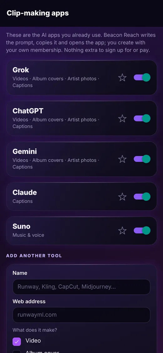 AI apps you can open for captions: Grok, ChatGPT, Gemini, Claude and Suno